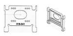 Croquis de adaptador de base de montaje de motor a cabecero de veneciana